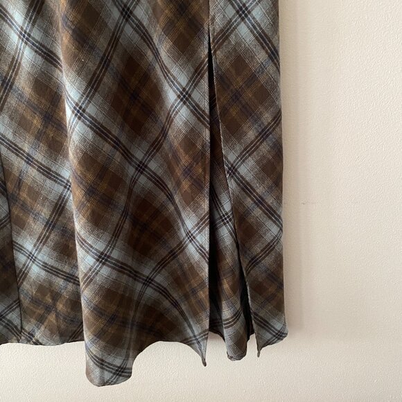 NWT Blu Pepper Tartan Plaid Maxi Skirt, Size L - Picture 2 of 7